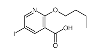 2-butoxy-5-iodopyridine-3-carboxylic acid结构式
