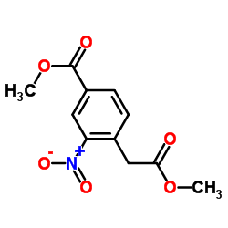 4-(甲氧基羰基)-2-硝基苯乙酸甲酯结构式