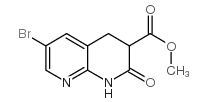6-溴-2-氧代-2,3,4,8-四氢-1,8-萘啶-3-甲酸甲酯结构式