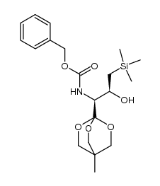 benzyl ((1S,2S)-2-hydroxy-1-(4-methyl-2,6,7-trioxabicyclo[2.2.2]octan-1-yl)-3-(trimethylsilyl)propyl)carbamate结构式