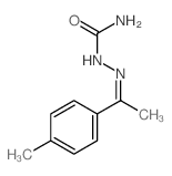 [1-(4-methylphenyl)ethylideneamino]urea结构式