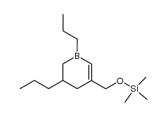 1,3-dipropyl-5-(trimethylsilanyloxy-methyl)-1,2,3,4-tetrahydro-borinine结构式