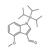 3-Formyl-4-methoxy-1-(triisopropylsilyl)indole结构式