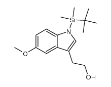 1-(tert-Butyldimethylsilyl)-3-(2-hydroxyethyl)-5-methoxyindole结构式