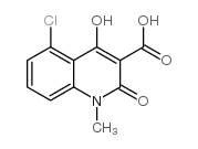 5-CHLORO-1,2-DIHYDRO-4-HYDROXY-1-METHYL-2-OXO-3-QUINOLINE CARBOXYLIC ACID结构式
