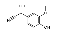 2-Hydroxy-2-(4-hydroxy-3-methoxyphenyl)ethannitril结构式