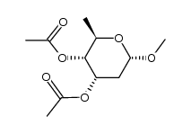methyl 3,4-di-O-acetyl-2,6-dideoxy-&alpha;-D-ribo-hexopyranoside结构式