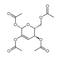 .beta.-D-erythro-Hex-2-enopyranose, 3-deoxy-, tetraacetate结构式