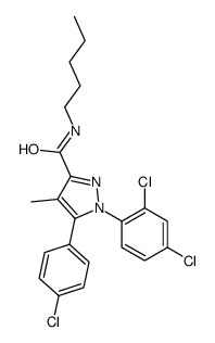 5-(4-chlorophenyl)-1-(2,4-dichlorophenyl)-4-methyl-N-pentylpyrazole-3-carboxamide结构式