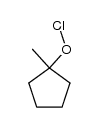 1-methylcyclopentyl hypochlorite结构式