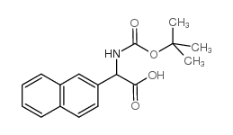 2-(Boc-氨基)-2-(2-萘)乙酸结构式