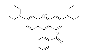 9-(2-carboxylatophenyl)-3,6-bis(diethylamino)xanthylium结构式