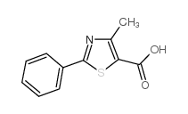 4-甲基-2-苯基-1,3-噻唑-5-羧酸结构式