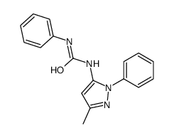 1-(5-methyl-2-phenylpyrazol-3-yl)-3-phenylurea结构式