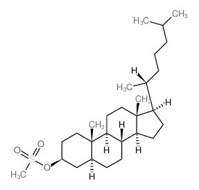 (3S,5S,8R,9S,10S,13R,14S,17R)-10,13-dimethyl-17-[(2R)-6-methylheptan-2-yl]-3-methylsulfonyloxy-2,3,4,5,6,7,8,9,11,12,14,15,16,17-tetradecahydro-1H-cyclopenta[a]phenanthrene结构式