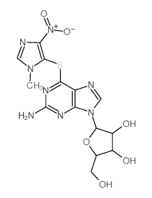 Guanosine,6-S-(1-methyl-4-nitro-1H-imidazol-5-yl)-6-thio- (9CI)结构式