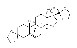 17-hydroxypregn-5-ene-3,20-dione cyclic bis(ethylene acetal)结构式