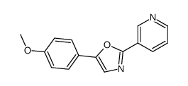 5-(4-methoxyphenyl)-2-pyridin-3-yl-1,3-oxazole结构式