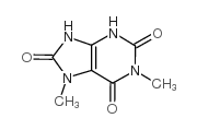 1,7-二甲基-2,6,8-三羟基嘌呤结构式