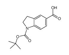 1-(叔丁氧基羰基)-5-吲哚啉羧酸结构式
