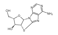 8,2'-anhydro-9-(2-deoxy-2-thio-β-L-arabinofuranosyl)adenine结构式