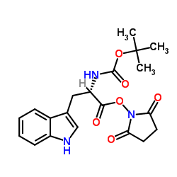 BOC-L-色氨酸羟基琥珀酰亚胺酯结构式