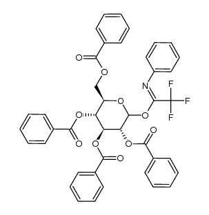 2,3,4,6-tetra-O-benzoyl-D-glucopyranosyl 1-(N-phenyl)-2,2,2-trifluoroacetimidate结构式