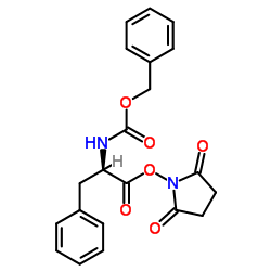 Z-D-苯丙氨酸N-羟基琥珀酰亚胺酯结构式