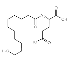 N-(1-氧代十二烷基)-L-谷氨酸(9CI)结构式