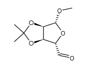 (3aR,4S,6R,6aR)-tetrahydro-6-methoxy-2,2-dimethylfuro-[3,4-d][1,3]dioxole-4-carbaldehyde结构式