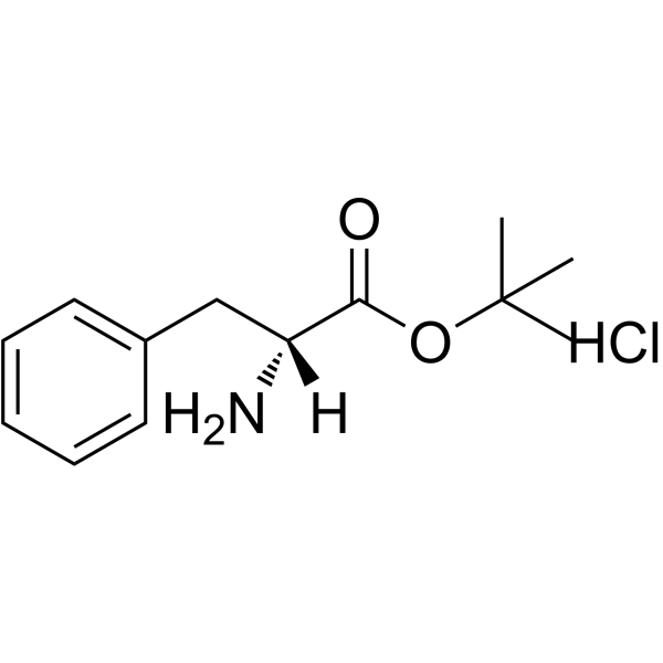 D-苯丙氨酸叔丁酯盐酸盐结构式
