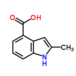2-甲基-1H-吲哚-4-羧酸结构式