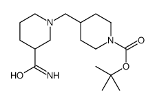 1-Boc-4-(3-carbamoylpiperidin-1-ylmethyl)piperidine结构式