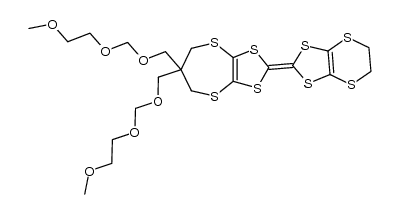 6,6-Bis(methoxyethoxymethoxymethyl)-2-(6',7'-dihydro[1,3]dithiolo[4,5-b][1,4]dithiin-2'-ylidene)-6,7-dihydro-5H-[1,3]dithiolo[4,5-b][1,4]dithiepine结构式