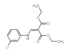 Propanedioic acid,2-[[(3-chlorophenyl)amino]methylene]-, 1,3-diethyl ester结构式