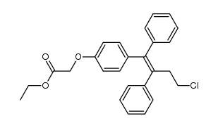 (Z)-[4-(4-Chloro-1,2-diphenylbut-1-enyl]phenoxy)acetic Acid Ethyl Ester结构式