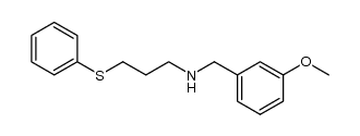 N-(3-methoxyphenyl)methyl-(3-phenylsulfanyl)propylamine结构式