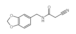 N-(1,3-Benzodioxol-5-ylmethyl)-2-cyanoacetamide结构式