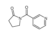 1-(pyridine-3-carbonyl)pyrrolidin-2-one结构式