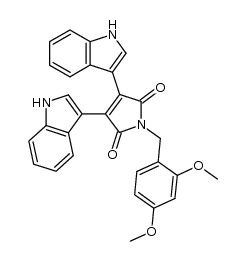N-(2,4-dimethoxybenzyl)-2,3-bis-(3-indolyl)-maleimide结构式