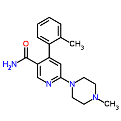 6-(4-甲基哌嗪-1-基)-4-(2-甲基苯基)烟酰胺结构式