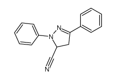 2,5-diphenyl-3,4-dihydropyrazole-3-carbonitrile结构式