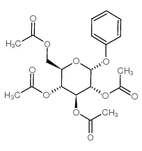 苯基 2,3,4,6-四-O-乙酰基-α-D-吡喃葡萄糖苷结构式