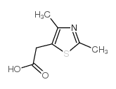 (2,4-二甲基-1,3-噻唑-5-基)乙酸结构式