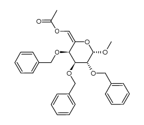 (E)-methyl 6-O-acetyl-2,3,4-tri-O-benzyl-α-D-galacto-hex-5-enopyranoside结构式