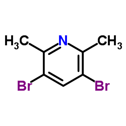 2,6-二甲基-3,5-二溴吡啶结构式