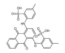 2,2'-[(9,10-Dihydro-9,10-dioxo-1,4-anthracenediyl)diimino]bis[5-methylbenzenesulfonic acid]结构式
