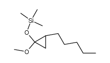 (+/-)-trimethyl(1-methoxy-2-pentylcyclopropoxy)silane结构式