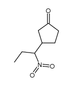 (+/-)-3-(1'-nitropropyl)cyclopentanone结构式