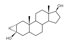 2&alpha;,3-Cyclopropano-5&alpha;-androstan-3&beta;,17&beta;-diol结构式